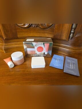 Summer Fridays "The Dewy Pink Set"-- Moisturizer, Balm & Blush--NIB
